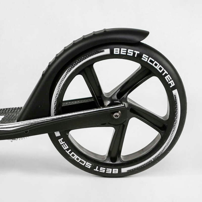 Самокат алюминиевый Best Scooter 14268 колеса PU ФАРА зажим руля d передних колес - 230мм d задних колес 200мм 1 амортизатор передний Best Scooter