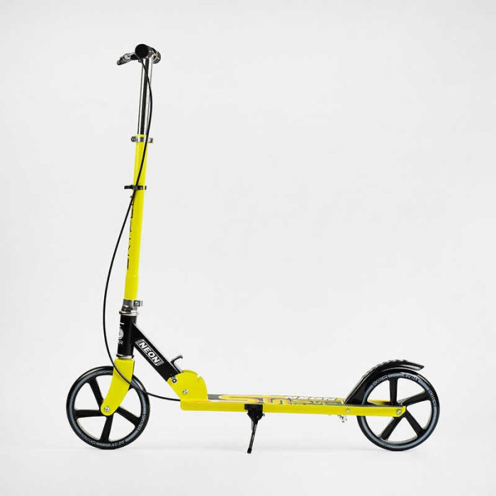 Самокат двухколесный Skyper Neon N-81483 стальная рама ручной тормоз колеса PU диаметр 200мм грипсы резиновые Skyper