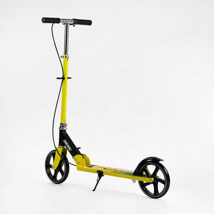Самокат двухколесный Skyper Neon N-81483 стальная рама ручной тормоз колеса PU диаметр 200мм грипсы резиновые Skyper