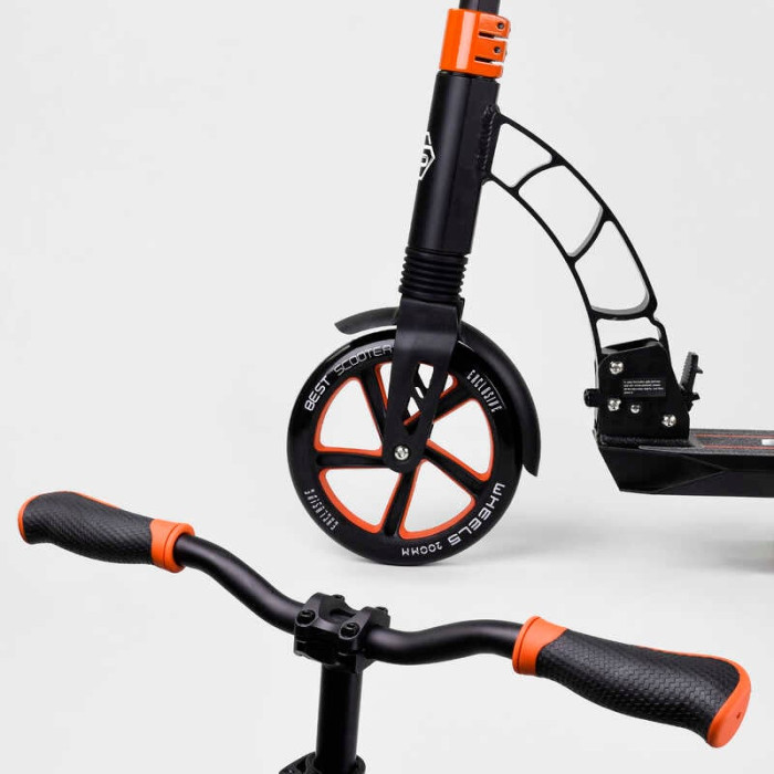 Самокат двухколесный Best Scooter 23023 колеса PU d переднего колеса 200мм d заднего колеса 200мм 2 амортизатора Best Scooter