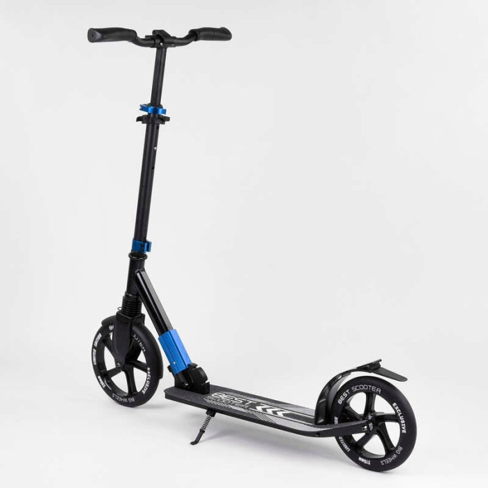 Самокат алюминиевый Best Scooter 75186 колеса PU d переднего колеса – 230мм d заднего колеса – 215мм 1 амортизатор передний Best Scooter