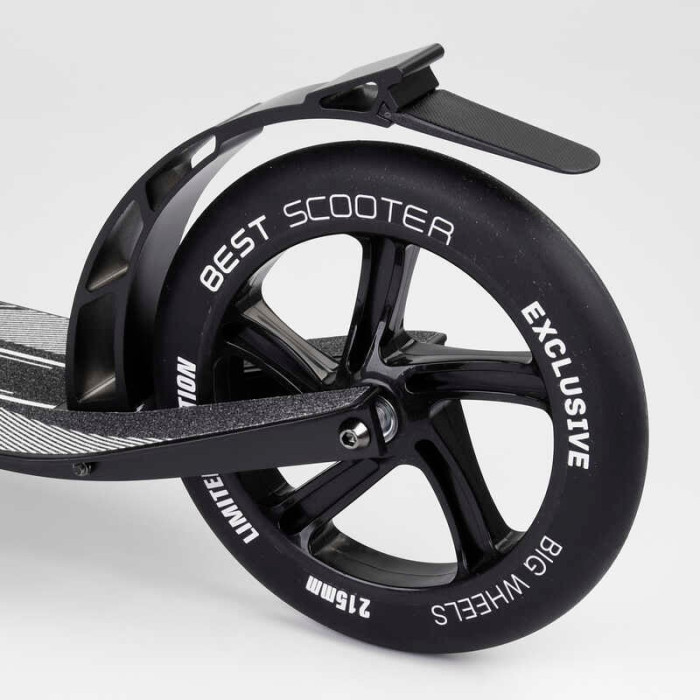 Самокат алюминиевый Best Scooter 75186 колеса PU d переднего колеса – 230мм d заднего колеса – 215мм 1 амортизатор передний Best Scooter