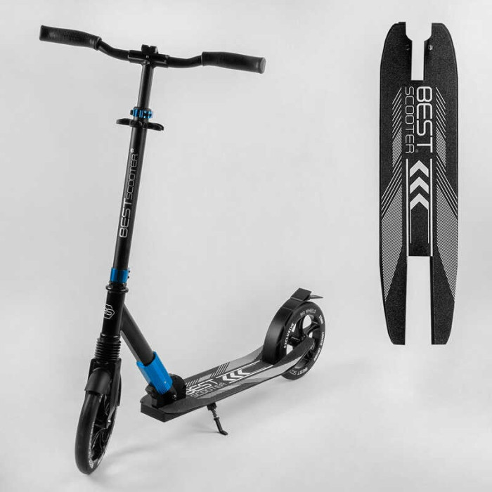 Самокат алюминиевый Best Scooter 40824 колеса PU d переднего колеса - 230мм d заднего колеса - 215мм 1 амортизатор передний Best Scooter