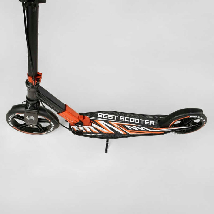 Самокат алюминиевый Best Scooter 79740 колеса PU ФАРА зажим руля d передних колес – 230мм d задних колес 200мм 1 амортизатор передний Best Scooter