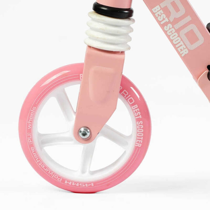 Самокат двухколесный Best Scooter R - 23617 колеса PU 145мм передний амортизатор алюминиевый тормоз Best Scooter
