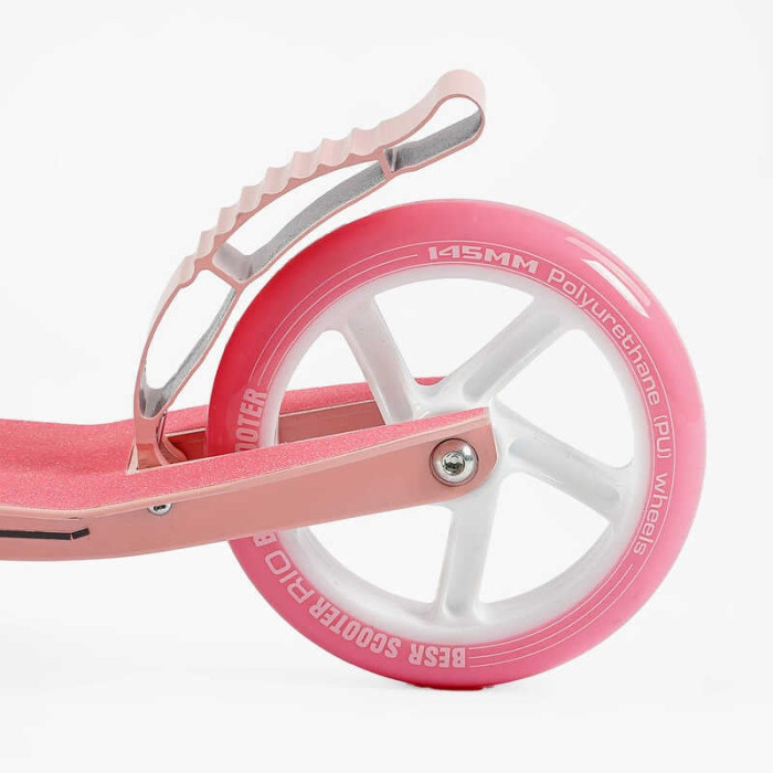 Самокат двухколесный Best Scooter R - 23617 колеса PU 145мм передний амортизатор алюминиевый тормоз Best Scooter