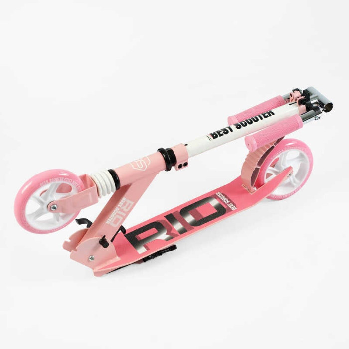 Самокат двухколесный Best Scooter R - 23617 колеса PU 145мм передний амортизатор алюминиевый тормоз Best Scooter