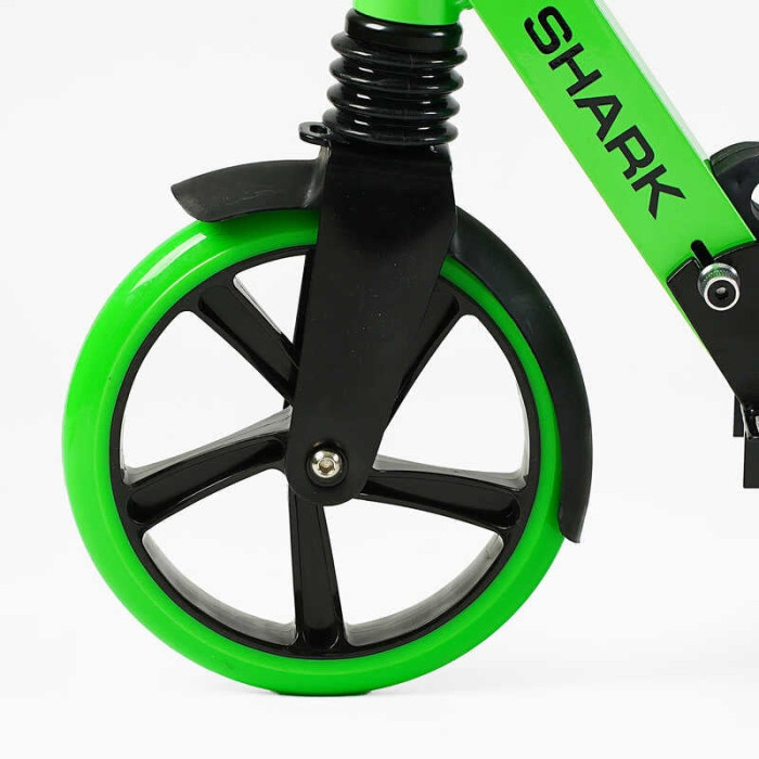 Самокат двухколесный Best Scooter SH-50730 SHARK с ручным тормозом зажим руля колеса PU - 20 см 1 амортизатор Best Scooter