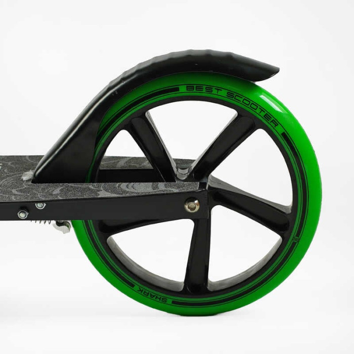 Самокат двухколесный Best Scooter SH-50730 SHARK с ручным тормозом зажим руля колеса PU - 20 см 1 амортизатор Best Scooter