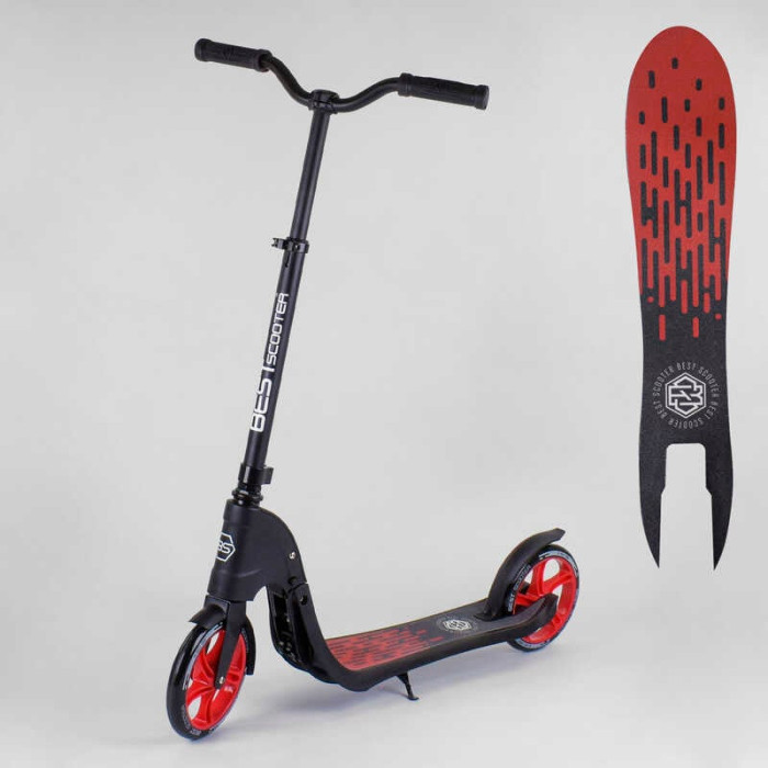 Самокат двухколесный 18424 Best Scooter цвет КРАСНЫЙ колеса PU - 20 см широкий велосипедный руль новый зажим руля Best Scooter