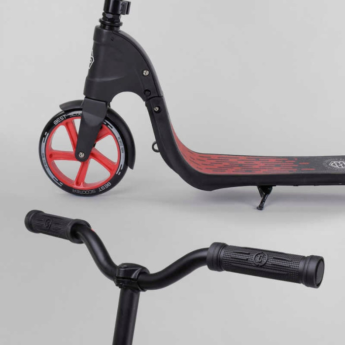 Самокат двухколесный 18424 Best Scooter цвет КРАСНЫЙ колеса PU - 20 см широкий велосипедный руль новый зажим руля Best Scooter