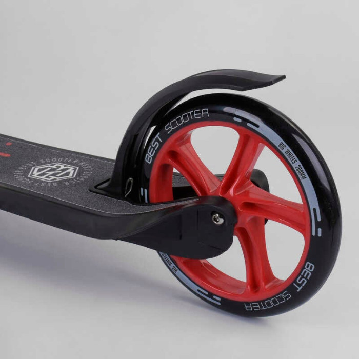 Самокат двухколесный 18424 Best Scooter цвет КРАСНЫЙ колеса PU - 20 см широкий велосипедный руль новый зажим руля Best Scooter
