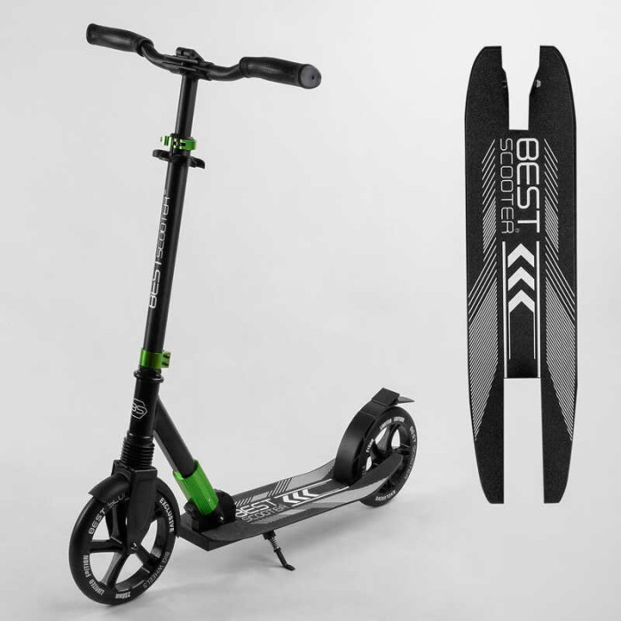 Самокат алюминиевый Best Scooter 93427 колеса PU d переднего колеса - 230мм d заднего колеса - 215мм 1 амортизатор передний Best Scooter