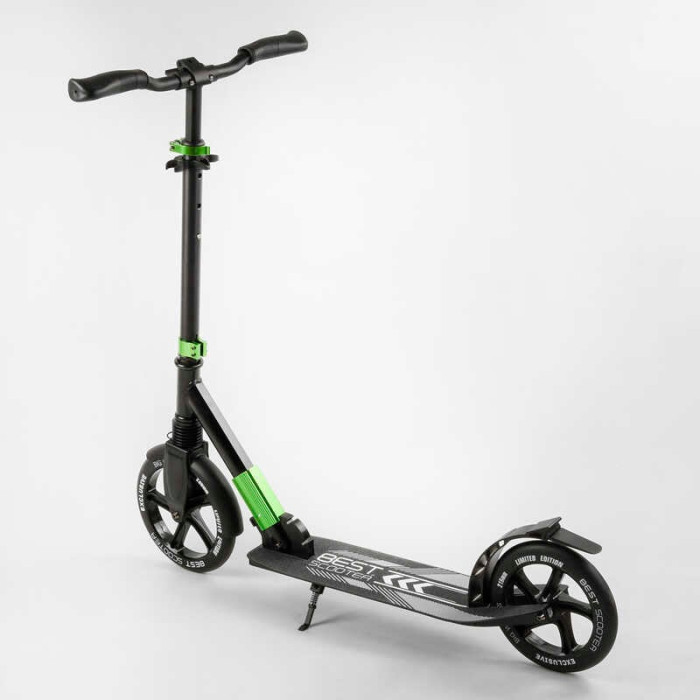 Самокат алюминиевый Best Scooter 93427 колеса PU d переднего колеса - 230мм d заднего колеса - 215мм 1 амортизатор передний Best Scooter
