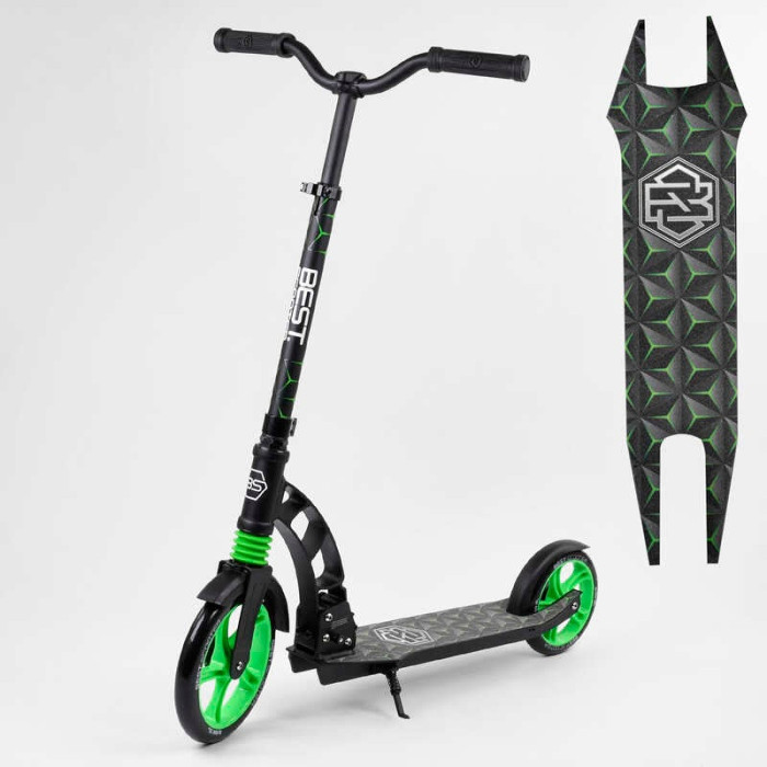 Самокат двухколесный Best Scooter 62798 колеса PU d переднего колеса - 230мм d заднего колеса - 180мм 1 амортизатор передний Best Scooter