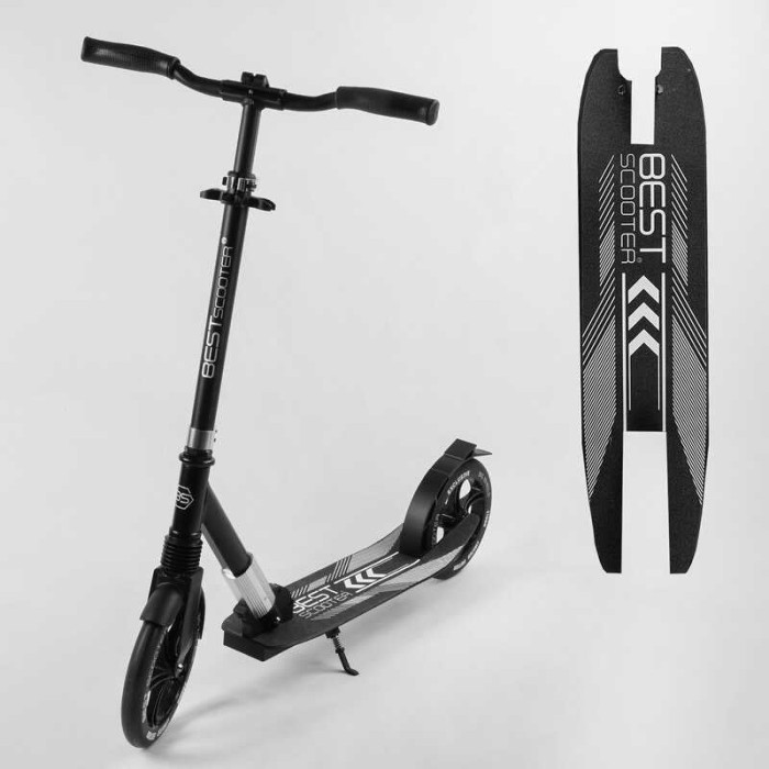 Самокат алюминиевый Best Scooter 41629 колеса PU d переднего колеса – 230мм d заднего колеса – 215мм 1 амортизатор передний Best Scooter