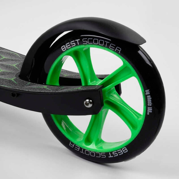 Самокат двухколесный Best Scooter 62798 колеса PU d переднего колеса - 230мм d заднего колеса - 180мм 1 амортизатор передний Best Scooter