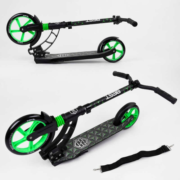 Самокат двухколесный Best Scooter 62798 колеса PU d переднего колеса - 230мм d заднего колеса - 180мм 1 амортизатор передний Best Scooter