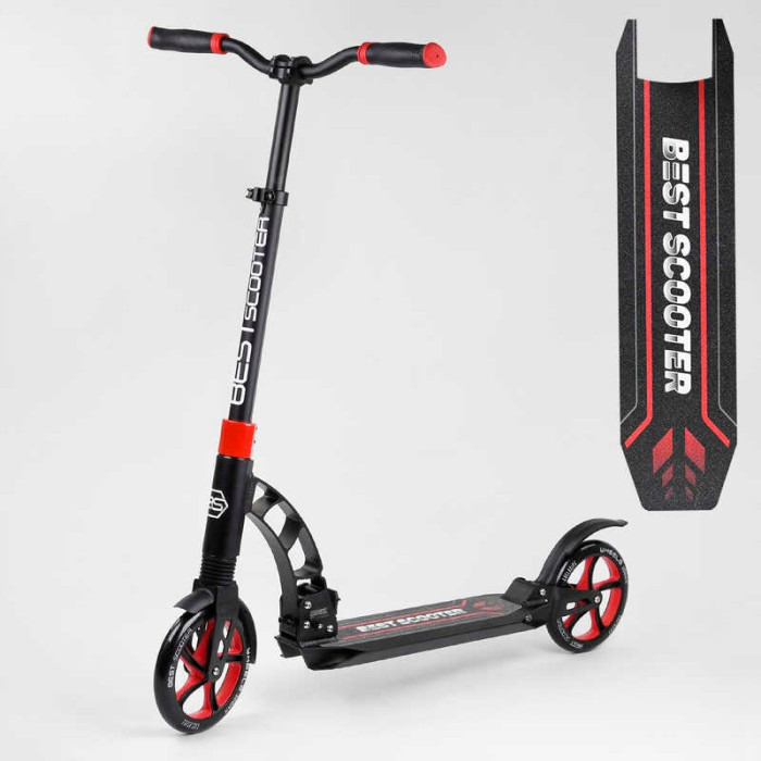 Самокат двухколесный Best Scooter 42923 колеса PU d переднего колеса 200мм d заднего колеса 200мм 2 амортизатора Best Scooter