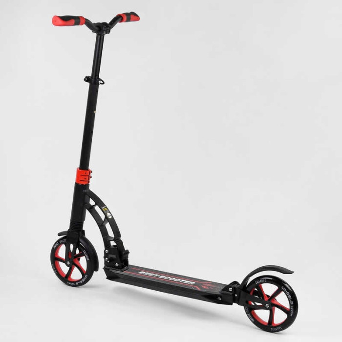 Самокат двухколесный Best Scooter 42923 колеса PU d переднего колеса 200мм d заднего колеса 200мм 2 амортизатора Best Scooter