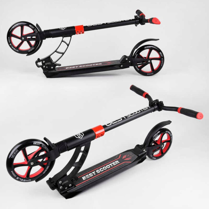 Самокат двухколесный Best Scooter 42923 колеса PU d переднего колеса 200мм d заднего колеса 200мм 2 амортизатора Best Scooter