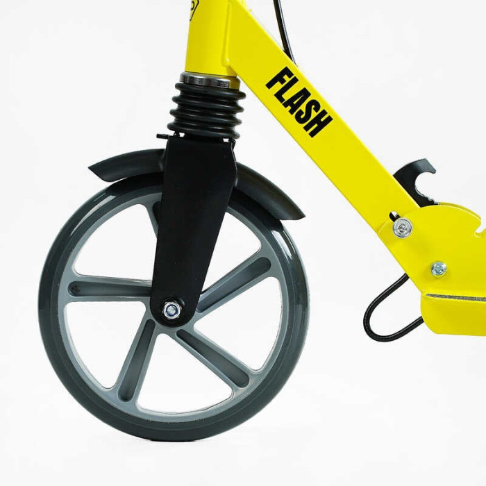 Самокат двоколісний Best Scooter FL-14320 сталева рама ручне гальмо колеса PU 200мм 1 амортизатор передній Best Scooter