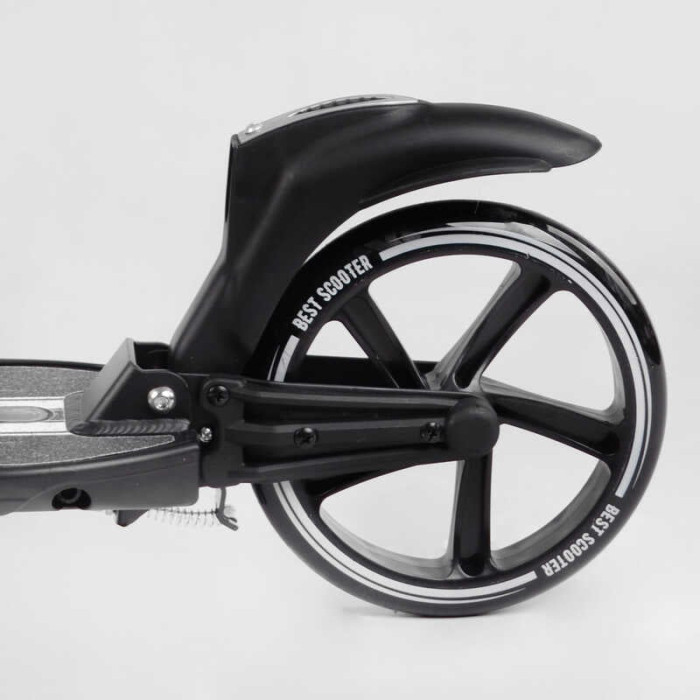 Самокат двухколесный Best Scooter L-36375 ФАРА колеса PU 200мм 2 амортизатора зажим руля ручной тормоз Best Scooter