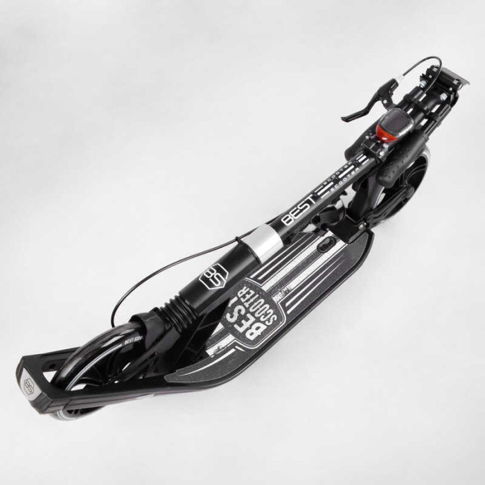 Самокат двухколесный Best Scooter L-36375 ФАРА колеса PU 200мм 2 амортизатора зажим руля ручной тормоз Best Scooter