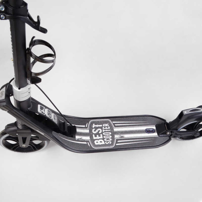 Самокат двухколесный Best Scooter L-36375 ФАРА колеса PU 200мм 2 амортизатора зажим руля ручной тормоз Best Scooter