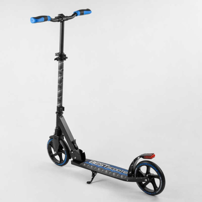 Самокат алюминиевый Best Scooter 94123 тормоз со светом колеса PU диаметр колес - 200мм 1 амортизатор передний зажим руля Best Scooter