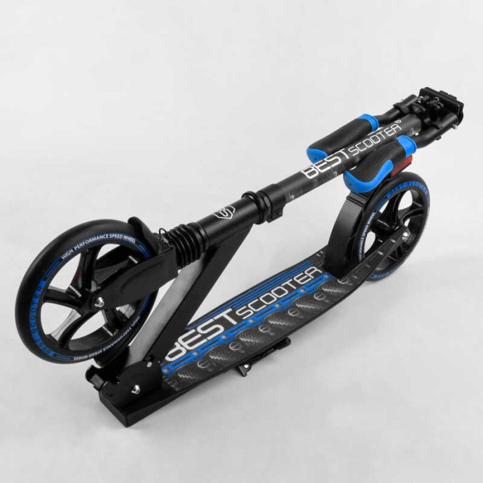Самокат алюминиевый Best Scooter 94123 тормоз со светом колеса PU диаметр колес - 200мм 1 амортизатор передний зажим руля Best Scooter