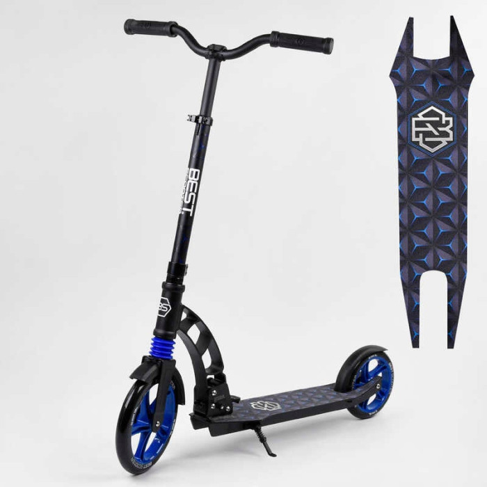 Самокат двухколесный Best Scooter 81246 колеса PU d переднего колеса – 230мм d заднего колеса – 180мм 1 амортизатор передний Best Scooter