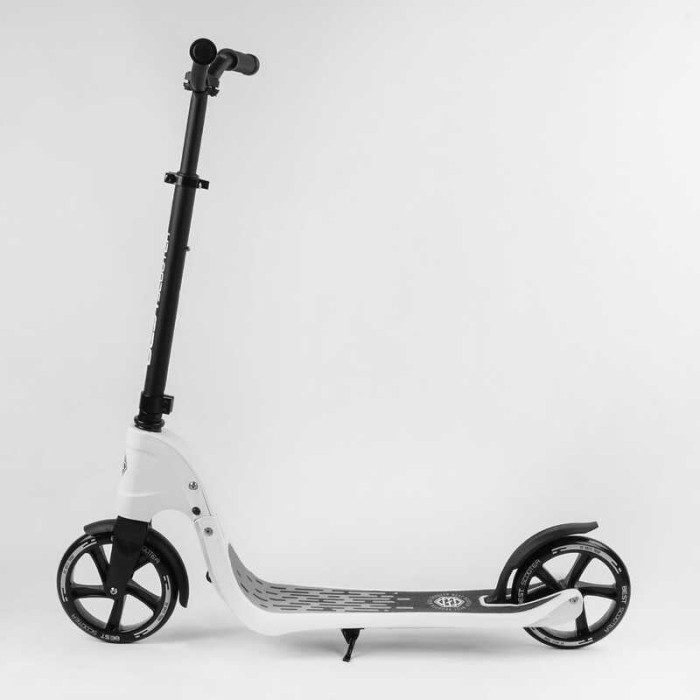 Самокат двухколесный 52753 Best Scooter цвет БЕЛЫЙ колеса PU - 20 см широкий велосипедный руль новый зажим руля Best Scooter