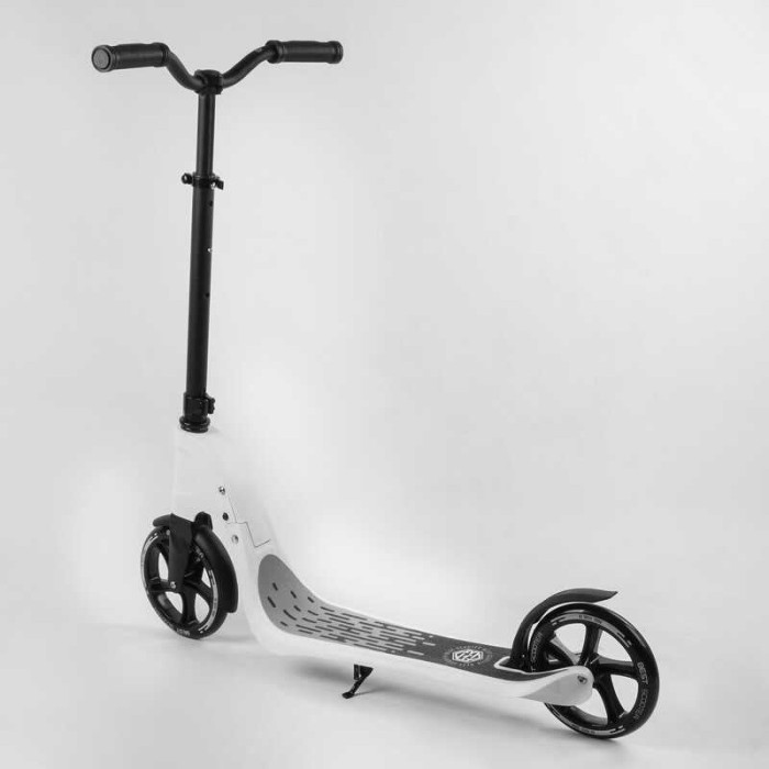 Самокат двухколесный 52753 Best Scooter цвет БЕЛЫЙ колеса PU - 20 см широкий велосипедный руль новый зажим руля Best Scooter
