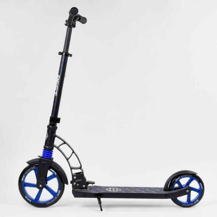 Самокат двухколесный Best Scooter 81246 колеса PU d переднего колеса – 230мм d заднего колеса – 180мм 1 амортизатор передний Best Scooter