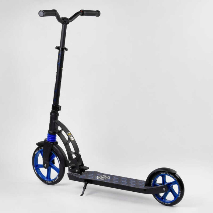 Самокат двухколесный Best Scooter 81246 колеса PU d переднего колеса – 230мм d заднего колеса – 180мм 1 амортизатор передний Best Scooter