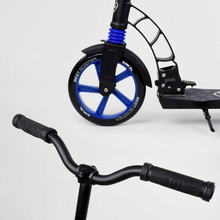 Самокат двухколесный Best Scooter 81246 колеса PU d переднего колеса – 230мм d заднего колеса – 180мм 1 амортизатор передний Best Scooter