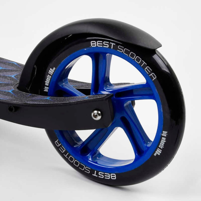 Самокат двухколесный Best Scooter 81246 колеса PU d переднего колеса – 230мм d заднего колеса – 180мм 1 амортизатор передний Best Scooter