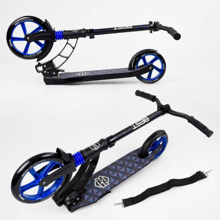 Самокат двухколесный Best Scooter 81246 колеса PU d переднего колеса – 230мм d заднего колеса – 180мм 1 амортизатор передний Best Scooter