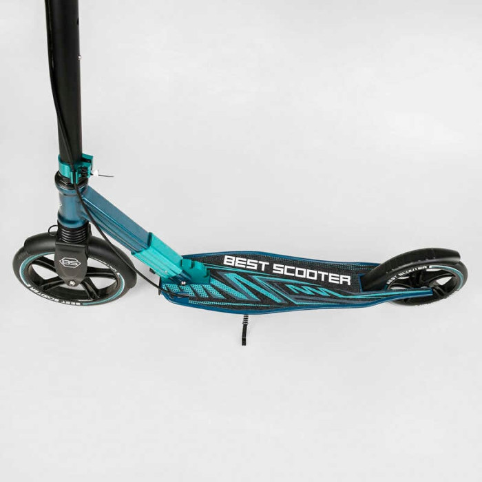 Самокат алюминиевый Best Scooter 43685 колеса PU ФАРА зажим руля передних колес - 230мм задних колес 200мм 1 амортизатор передний Best Scooter