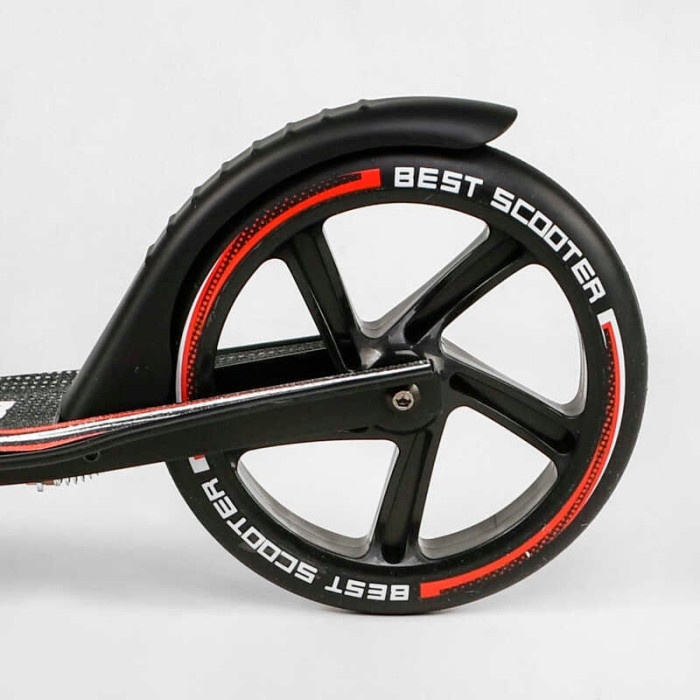 Самокат алюминиевый Best Scooter 10304 колеса PU ФАРА зажим руля d передних колес – 230мм d задних колес 200мм 1 амортизатор передний Best Scooter
