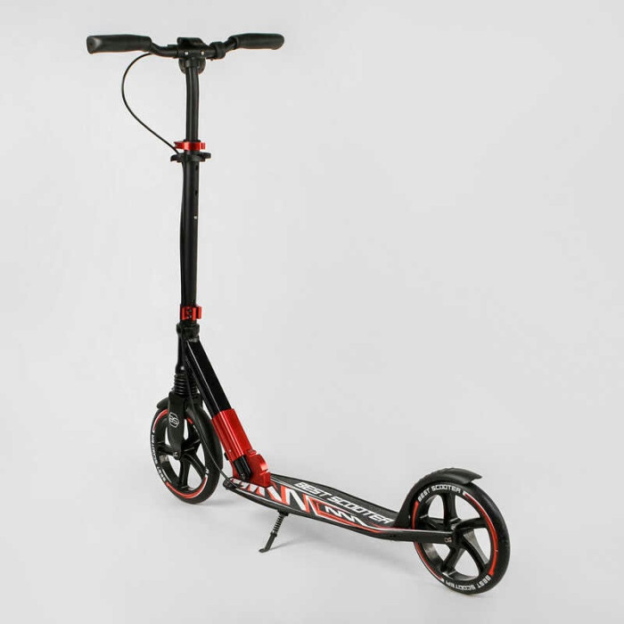 Самокат алюминиевый Best Scooter 10304 колеса PU ФАРА зажим руля d передних колес – 230мм d задних колес 200мм 1 амортизатор передний Best Scooter
