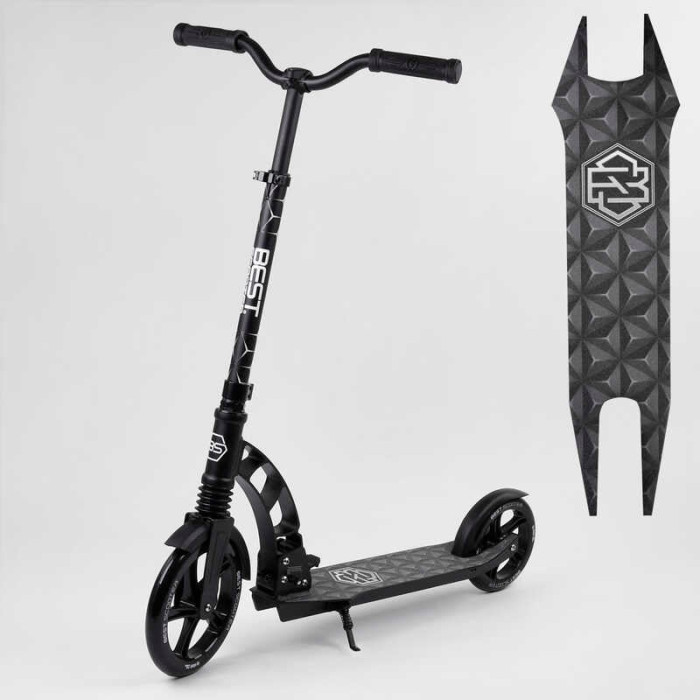 Самокат двухколесный Best Scooter 37681 колеса PU d переднего колеса - 230мм d заднего колеса - 180мм 1 амортизатор Best Scooter