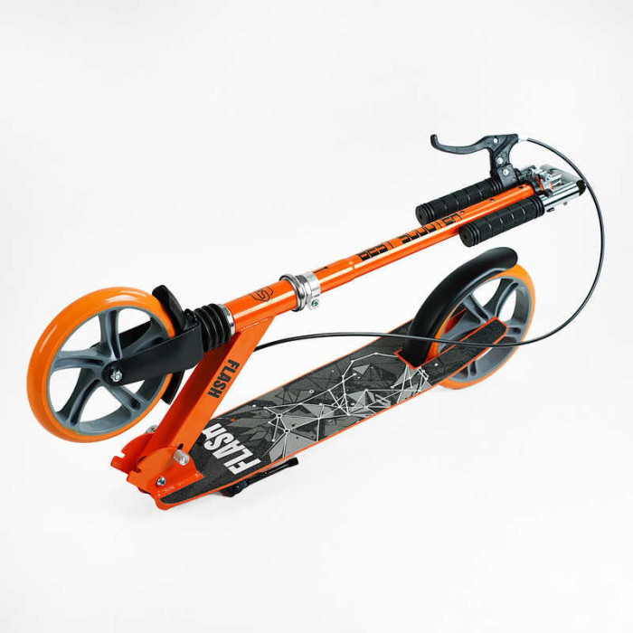 Самокат двоколісний Best Scooter FL-80811 сталева рама ручне гальмо колеса PU 200мм 1 амортизатор передній Best Scooter