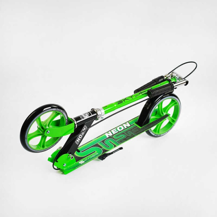 Самокат двухколесный Skyper Neon N-36719 стальная рама ручной тормоз колеса PU диаметр 200мм грипсы резиновые Skyper