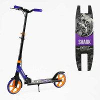 Самокат двухколесный Best Scooter SH-10042 SHARK с ручным тормозом зажим руля колеса PU - 20 см 1 амортизатор Best Scooter