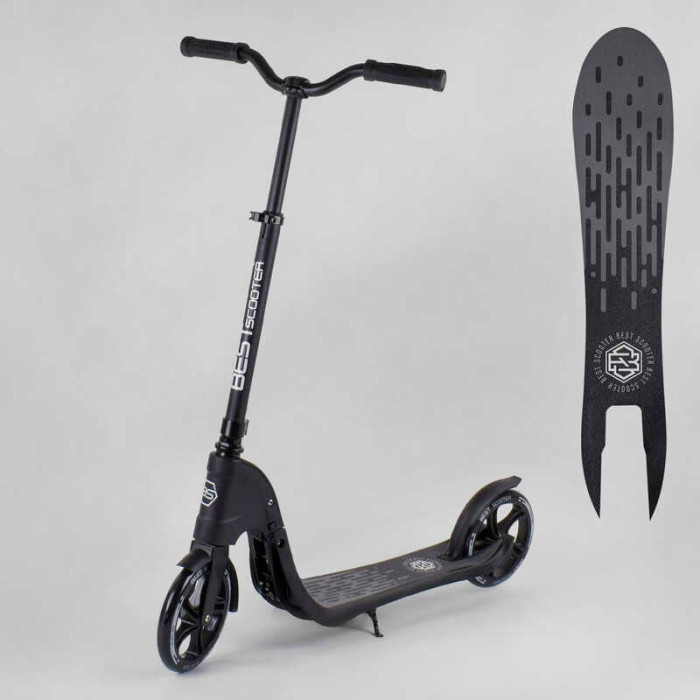Самокат двухколесный 72378 Best Scooter цвет ЧЕРНЫЙ колеса PU - 20 см широкий велосипедный руль новый зажим руля Best Scooter
