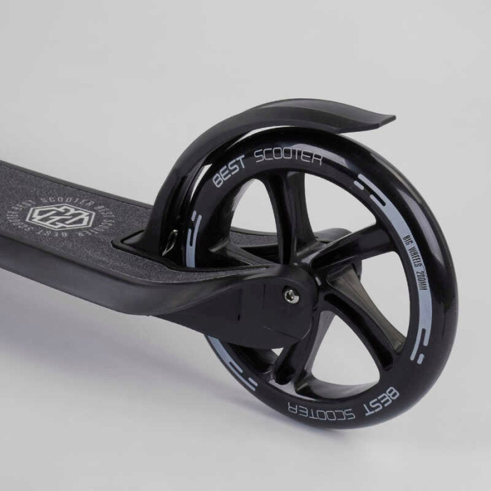 Самокат двухколесный 72378 Best Scooter цвет ЧЕРНЫЙ колеса PU - 20 см широкий велосипедный руль новый зажим руля Best Scooter