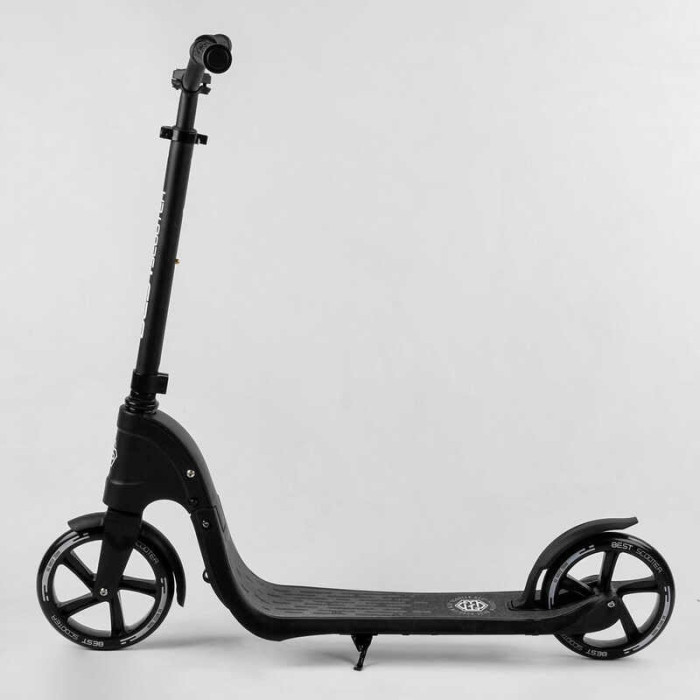 Самокат двухколесный 74077 Best Scooter цвет ЧЕРНЫЙ колеса PU - 20 см широкий велосипедный руль новый зажим руля Best Scooter