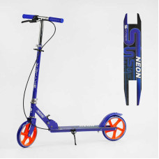 Самокат двухколесный Skyper Neon N-41417 стальная рама ручной тормоз колеса PU диаметр 200мм грипсы резиновые Skyper